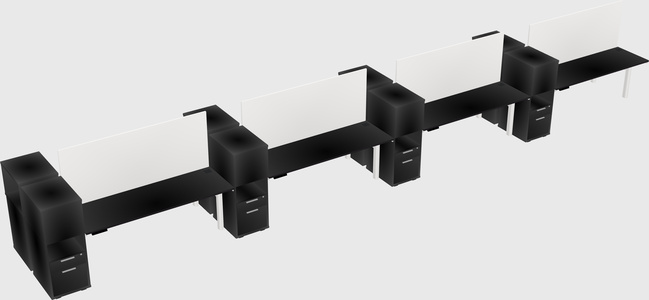 Shared electric desk + cabinet