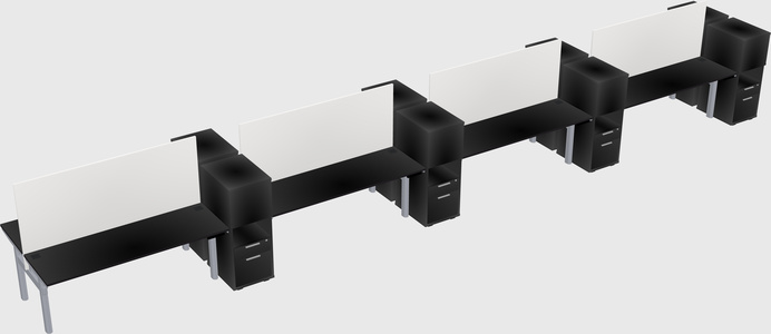 Shared electric desk + cabinet
