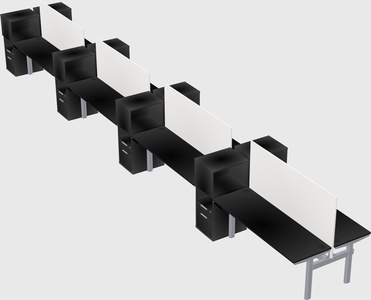 Shared electric desk + cabinet