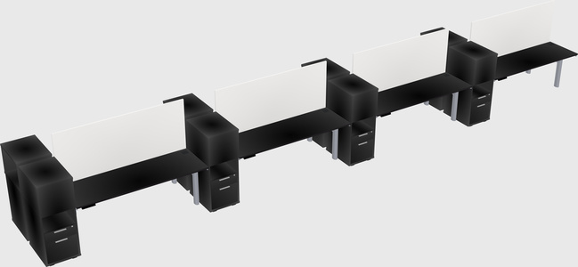 Shared electric desk + cabinet