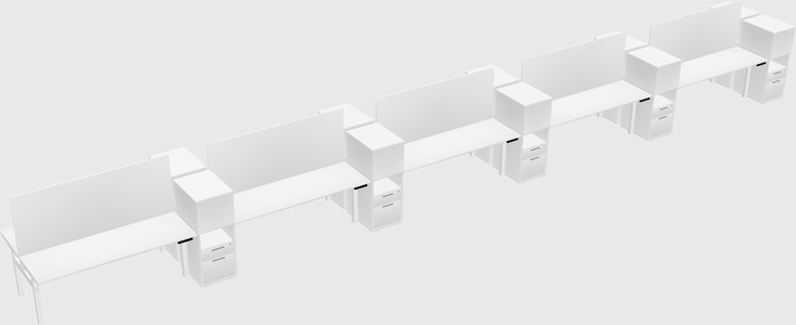 Shared electric desk + cabinet