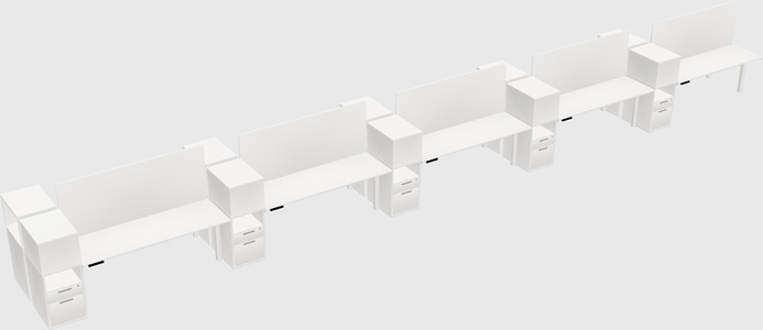 Shared electric desk + cabinet