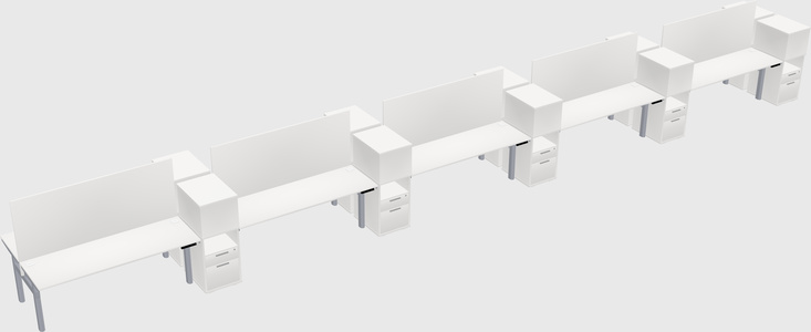 Shared electric desk + cabinet