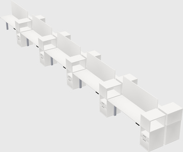 Shared electric desk + cabinet