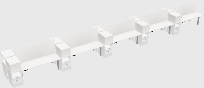 Shared electric desk + cabinet