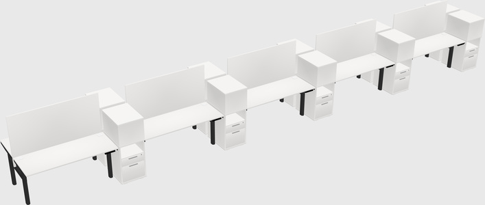 Shared electric desk + cabinet