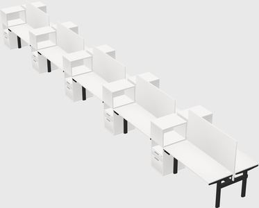 Shared electric desk + cabinet