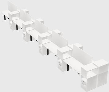 Shared electric desk + cabinet