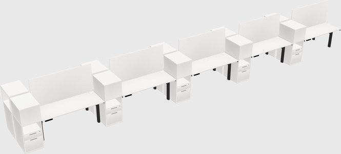 Shared electric desk + cabinet