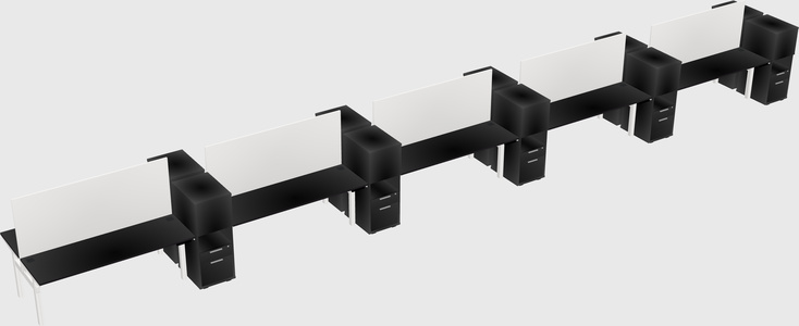 Shared electric desk + cabinet
