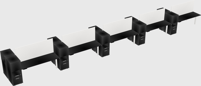 Shared electric desk + cabinet