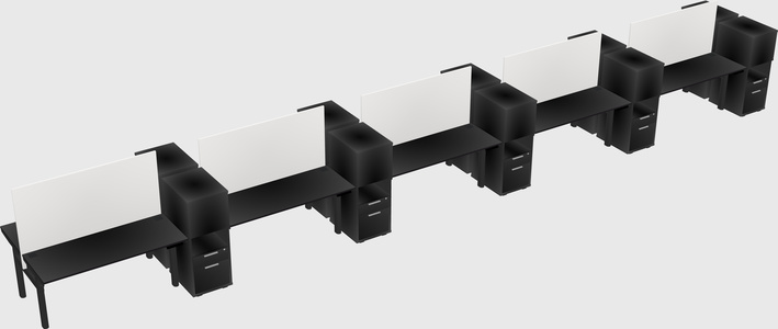 Shared electric desk + cabinet