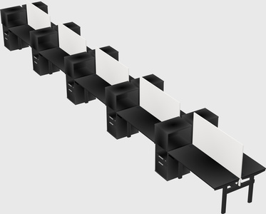 Shared electric desk + cabinet