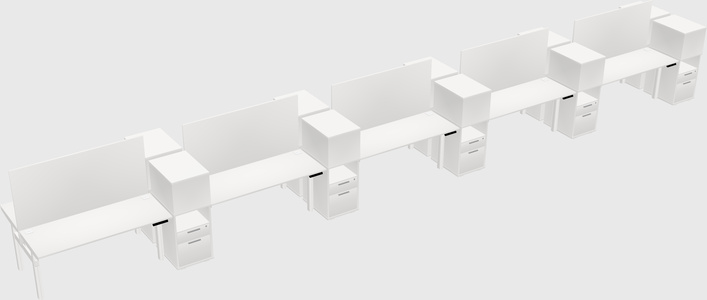 Shared electric desk + cabinet