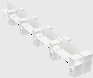Shared electric desk + cabinet