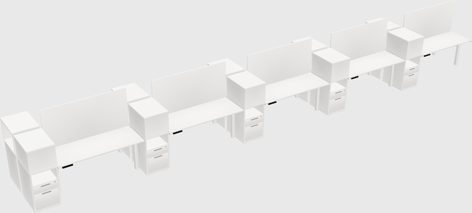 Shared electric desk + cabinet