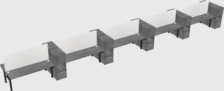 Shared electric desk + cabinet