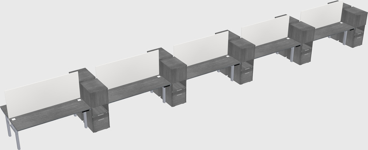 Shared electric desk + cabinet