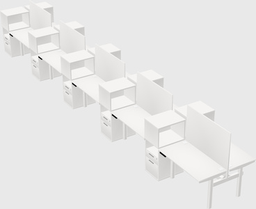 Shared electric desk + cabinet