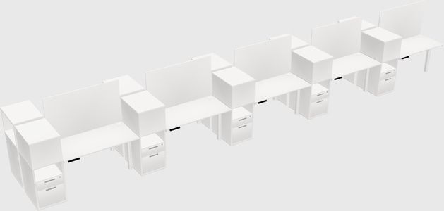 Shared electric desk + cabinet