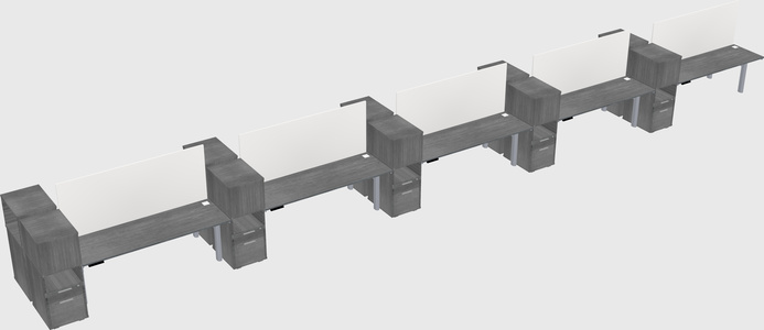 Shared electric desk + cabinet