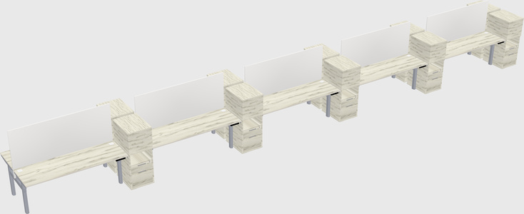 Shared electric desk + cabinet