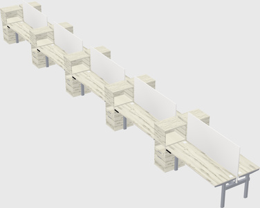 Shared electric desk + cabinet