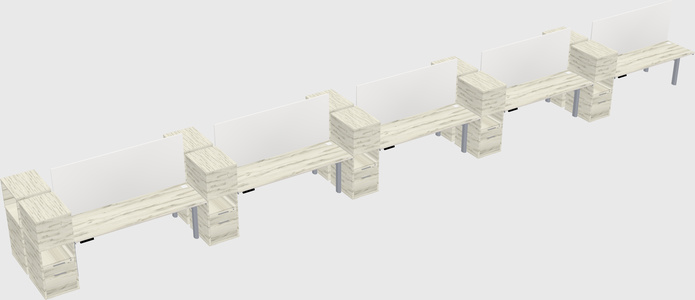 Shared electric desk + cabinet