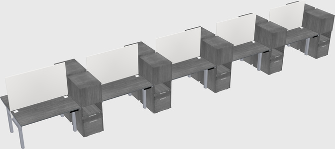Shared electric desk + cabinet