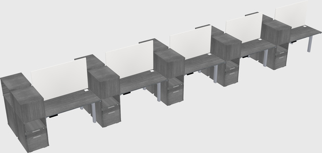 Shared electric desk + cabinet