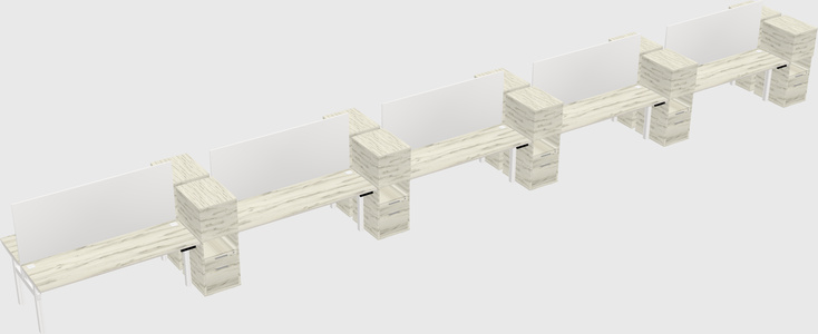 Shared electric desk + cabinet