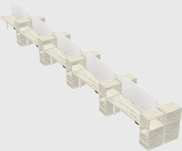 Shared electric desk + cabinet