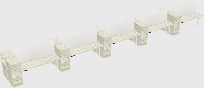 Shared electric desk + cabinet