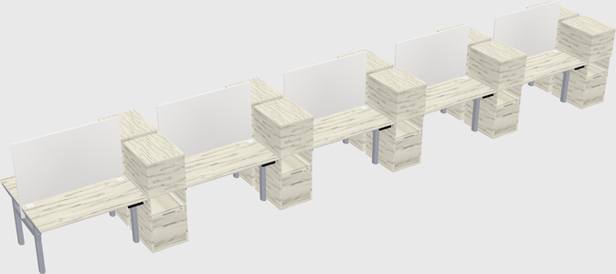 Shared electric desk + cabinet