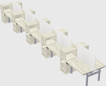 Shared electric desk + cabinet