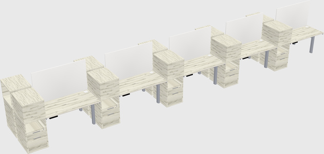 Shared electric desk + cabinet