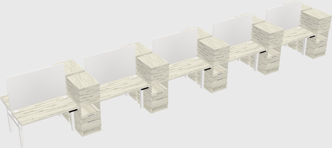 Shared electric desk + cabinet