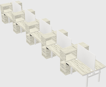 Shared electric desk + cabinet