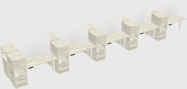 Shared electric desk + cabinet