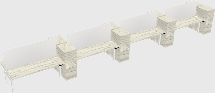 Shared electric desk + cabinet