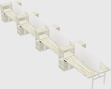 Shared electric desk + cabinet