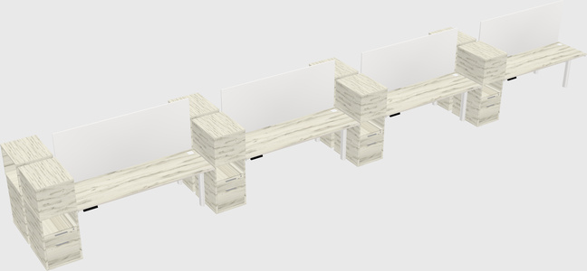 Shared electric desk + cabinet