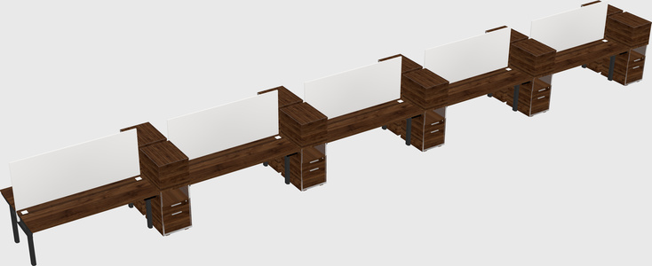 Shared electric desk + cabinet