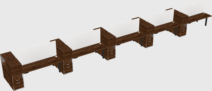 Shared electric desk + cabinet
