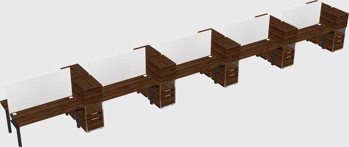 Shared electric desk + cabinet