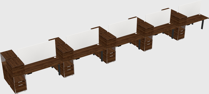 Shared electric desk + cabinet