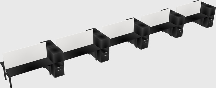Shared electric desk + cabinet