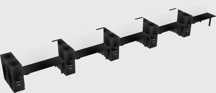 Shared electric desk + cabinet