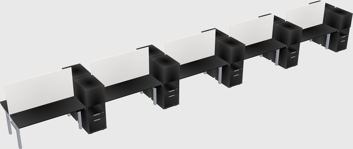 Shared electric desk + cabinet
