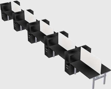 Shared electric desk + cabinet